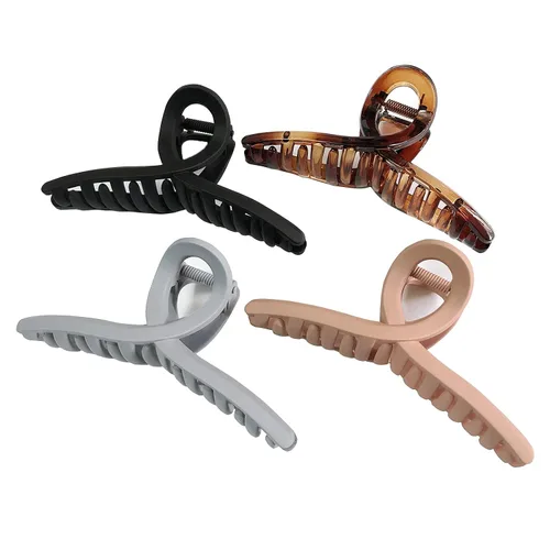 Miniatura 16 de Pinzas para el cabello de 4.3 pulgadas, grandes, antideslizantes, grandes mate, clip de mariposa para cabello fino y grueso, paquete de 4 4