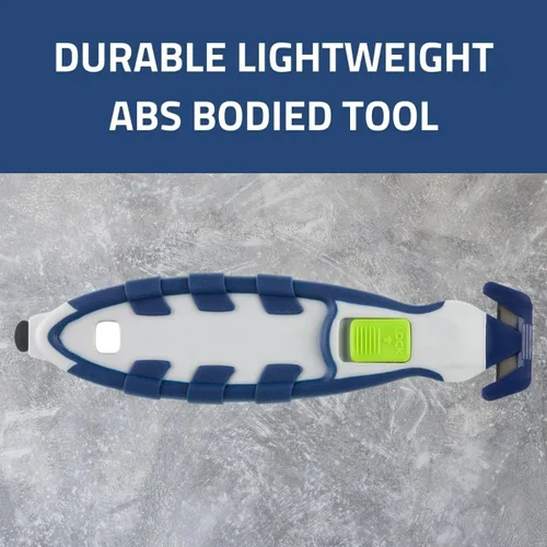 Miniatura 3 de AccuTec Pro Safety R1 - Herramienta de corte de cabeza reemplazable, cuerpo ABS, hoja de acero al carbono, divisor de cinta, abridor de cajas