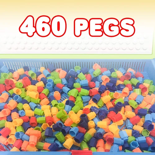 Miniatura 3 de ArtCreativity Rompecabezas de clavijas de hongos para niños con 10 desafíos, divertido juego de clavijas para niños, rompecabezas de hongos, juguete