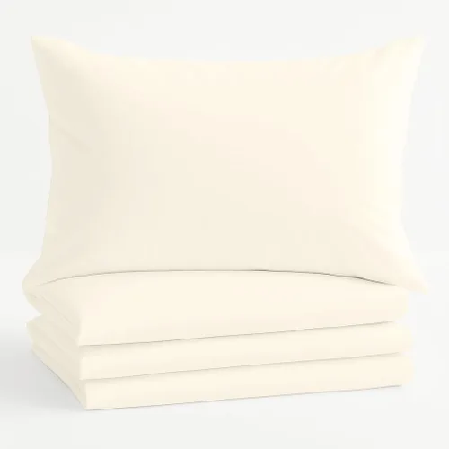 Miniatura 27 de Comfort Beddings Juego de 4 fundas de almohada estándar, 100% algodón orgánico, 600 hilos, fundas de almohada de algodón marrón de alta calidad