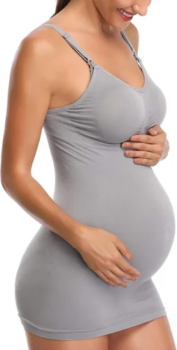 Miniatura 3 de BRLIDO Camiseta sin mangas de lactancia para mujer, brasier integrado para lactancia materna