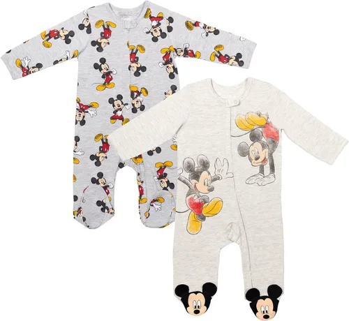 Disney Winnie the Pooh Lion King Monsters Inc. Pixar Toy Story Baby Paquete de 2 overoles Sleep N' Play para recién nacidos a bebés