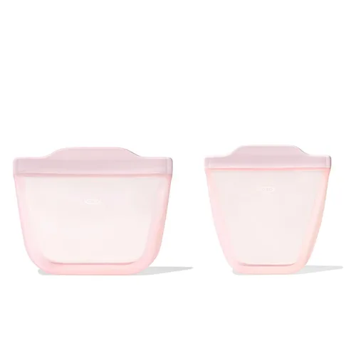 Miniatura 9 de OXO Tot Bolsas reutilizables de silicona - Juego de 2 tazas - Ópalo y atardecer Ópalo/anochecer