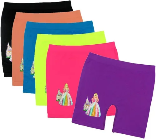 Gilbins Pantalones cortos de nailon para niñas por encima de la rodilla, sin costuras, colores sólidos, para deportes o debajo de faldas, paquete de