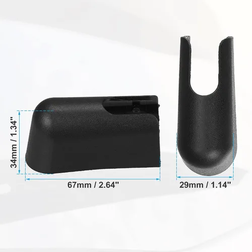 Miniatura 6 de ACROPIX Tapa de tuerca de brazo de limpiaparabrisas trasero para Ford Expedition - Paquete de 1 color negro