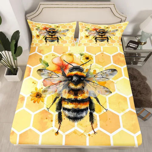 Miniatura 7 de Erosebridal Phoenix - Juego de sábanas de tamaño matrimonial, juego de sábanas bajeras de Phoenix con estampado de pájaro mágico para niños, Color 14