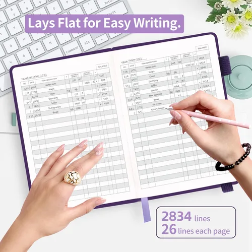 Miniatura 2 de Registros de cheques para chequera personal, registro Blugool de cheques con registros de cheques y transacciones, libro de registro de contabilidad