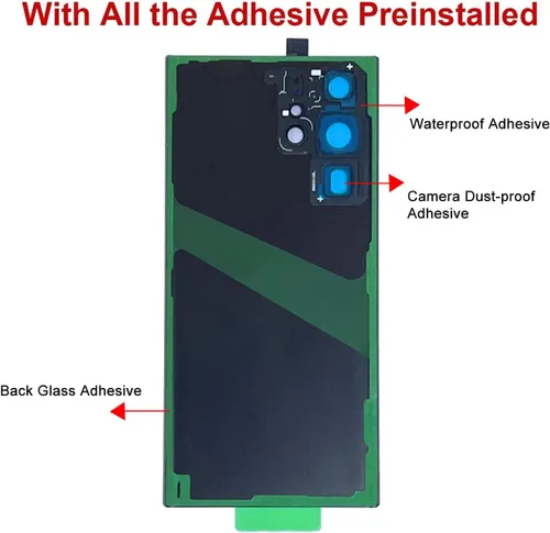 Miniatura 3 de Reemplazo de cristal trasero trasero para Samsung Galaxy S22 Ultra 6.8 pulgadas 5G con kit de herramientas de reparación y adhesivo preinstalado