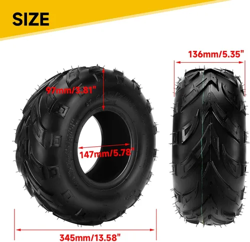 Miniatura 8 de HIAORS 145/70-6 145 70-6 Neumático sin cámara para Coleman CC100X CT100U Baja Dirt Bug Doodle Bug DB30 Monster Moto MMB80 MMB105 Motovox MBX10 MBX11