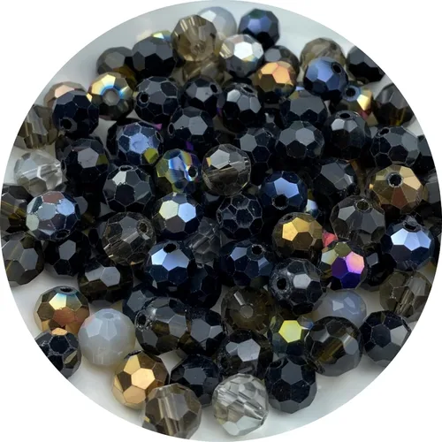 Miniatura 13 de 200 cuentas redondas de cristal de vidrio de 6mm, cuentas espaciadoras facetadas redondas para hacer joyas, pulseras, aretes, collares, campanillas