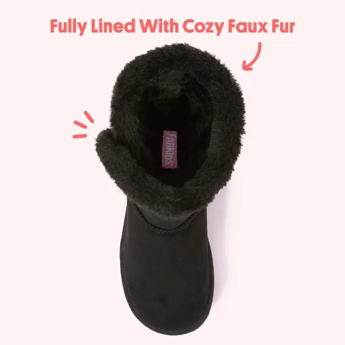 Miniatura 3 de FabKids Botas de invierno cálidas con forro de piel sintética (niños pequeños y grandes)