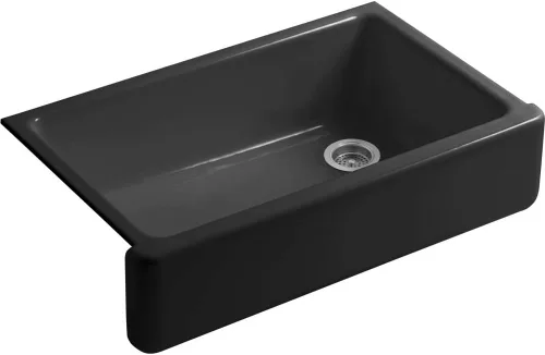 Miniatura 39 de KOHLER Whitehaven® K-6427-42 - Fregadero de cocina empotrado de 35-3/4 pulgadas, autorecortable, Smart Divide, Grande/Mediano con Delantal alto
