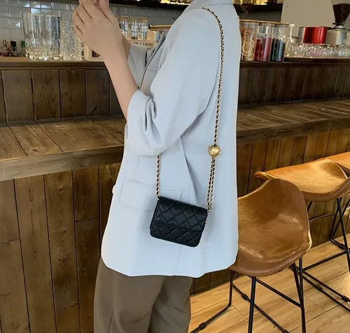 Miniatura 8 de Riñonera para mujer, mini bolsa cruzada Y2K, accesorios para cinturón para mujer, a la moda, Negro