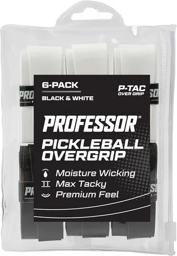 Miniatura 14 de Professor P-Tac Pickleball Paddle Overgrip – Cinta de agarre máxima adherente que absorbe la humedad para paletas de pickleball en paquetes de 6
