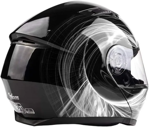 Miniatura 4 de Casco de motocicleta modular para adultos DOT con anteojos de sol retráctiles de cara completa abatibles Typhoon TH158