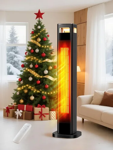 Calentadores de espacio AKIRES para uso en interiores, calentador de habitación de 1500W para habitación grande con termostato, oscilación de 120°,