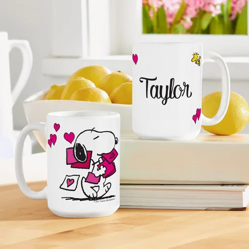Miniatura 2 de Let's Make Memories Taza de Café Personalizada Oficial de PEANUTS - Relleno de Media Navideña de Vacaciones - Taza de Café Personalizada - Love From