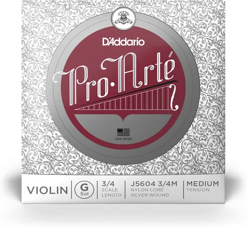 Miniatura 7 de D'Addario J56 4/4M Pro-Arte Cuerdas de violín de nailon, Medium