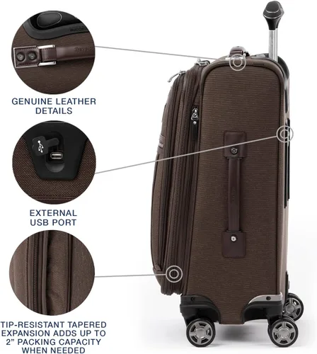 Miniatura 4 de Travelpro Platinum Elite-Softside - Maletas expansible con ruedas giratorias, Espresso intenso), 409186104