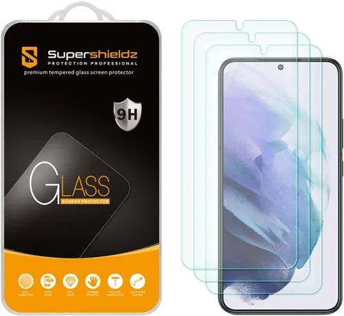Supershieldz Protector de pantalla de vidrio templado diseñado para Samsung Galaxy S22 5G (6.1 pulgadas), antiarañazos, sin burbujas