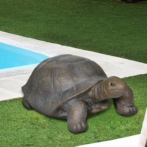 Miniatura 2 de SKYFIRE Estatuas de tortuga para jardín, figuras de hormigón reforzado con fibra de 29.5 x 15.7 x 11.8 pies, esculturas de jardín y decoración
