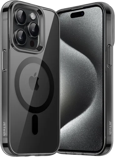 Miniatura 10 de JETech Funda magnética para iPhone 15 de 6.1 pulgadas, compatible con MagSafe, carga inalámbrica, a prueba de golpes, con parte trasera transparente