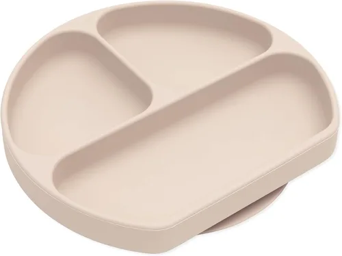 Miniatura 42 de Bumkins Plato de succión para niños pequeños y bebés, cubierta de plato con agarre dividido para bebés y niños, destete guiado por el bebé