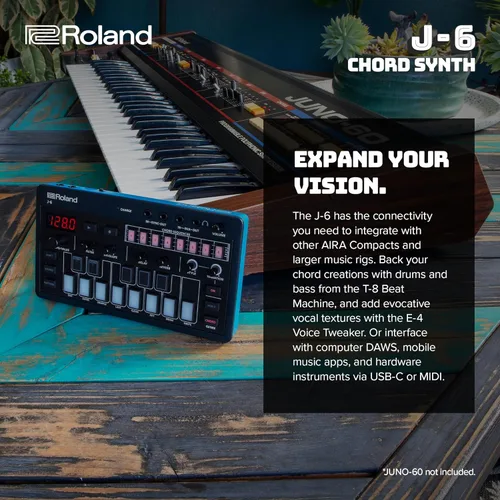 Miniatura 5 de Roland AIRA Compact J-6 CHORD SYNTH Máquina portátil de creación de canciones con sonido Roland profesional y características Motor