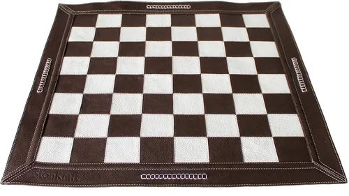 Miniatura 3 de StonKraft Tablero de ajedrez de cuero genuino de tamaño grande de 19 x 19 pulgadas - Ajedrez de torneo enrollable Ajedrez enrollable de torneo