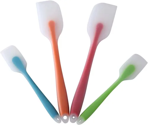Miniatura 9 de HiramWare Juego de 4 espátulas de silicona resistentes al calor 450F con núcleo de acero inoxidable, utensilios de cocina de buen agarre de grado