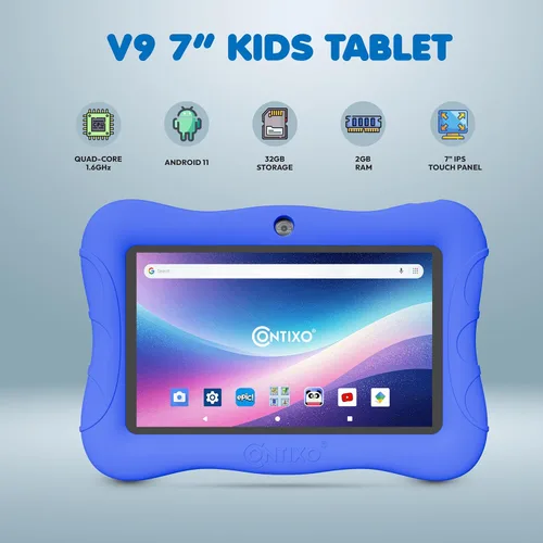 Miniatura 2 de Contixo Paquete de tabletas de aprendizaje Disney Kids de 7 pulgadas, auriculares, lápiz capacitivo y bolsa, libro de cuentos Disney preinstalado