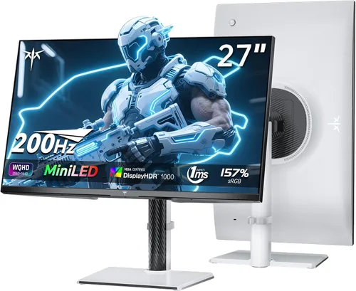 Miniatura 11 de KTC Monitor para juegos de 27 pulgadas, monitor curvo 1440P, 180Hz, 144Hz, 2K, 1500R, 1ms, compatible con FreeSync/G-Sync, DisplayPort/HDMI/USB