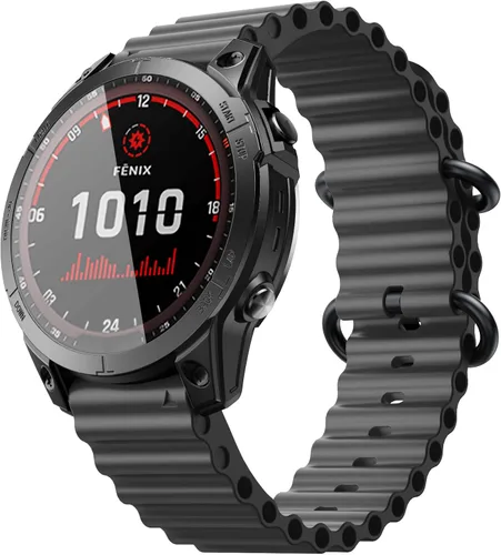 Miniatura 10 de NotoCity Compatible with Garmin Fenix 6X/6X Pro Band, 26mm Ocean Silicone Sport Watch Band for Fenix 5X, Fenix 5X Plus, Fenix 7X, Instinct 2X Quatix