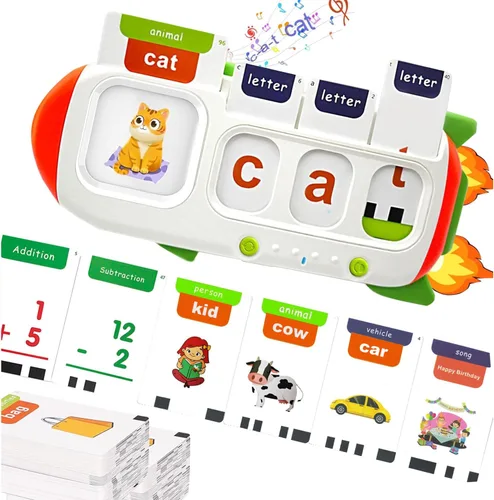 Tarjetas didácticas parlantes del alfabeto y juegos de matemáticas para niños de 2 a 8 años, juguetes de terapia del habla, juguetes de aprendizaje