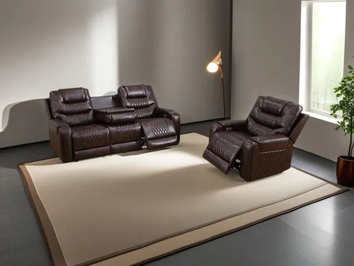 Miniatura 8 de Juego de sofá reclinable eléctrico, seccional de cuero transpirable beige, juego de muebles de sala de estar, 2 piezas, sofá reclinable eléctrico