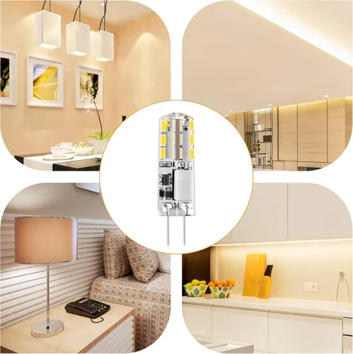 Miniatura 5 de I-SHUNFA Bombilla LED G4 T3 JC con base bi-pines, 12 V CA/CC, 1.24 W, 93 LM, 6000 K blanco frío, sin parpadeo, ahorro de energía, vida útil