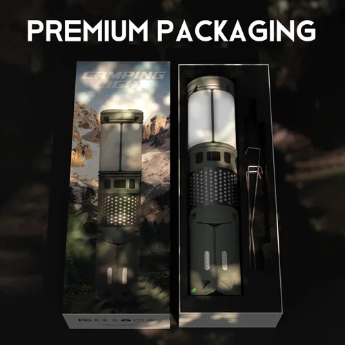 Miniatura 8 de Luces de camping telescópicas, luces de camping recargables con soporte, linternas de camping plegables de 12000mAh, linternas portátiles con base