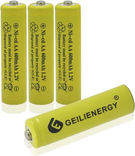 Miniatura 11 de AA tamaño NiCd AA 600mAh 1.2V baterías recargables para lámpara solar luz solar (12 PCS)