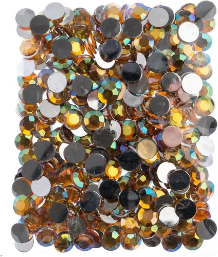 Miniatura 28 de John Bead 400 piezas de diamantes de imitación redondos acrílicos de 0.472 in (SS50), color verde, acrílico con parte trasera plana para hacer