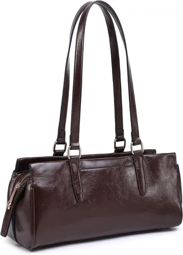 Miniatura 10 de Dasein Bolsos Hobo para mujer, de cuero vegano suave, con 3 compartimentos, múltiples bolsillos