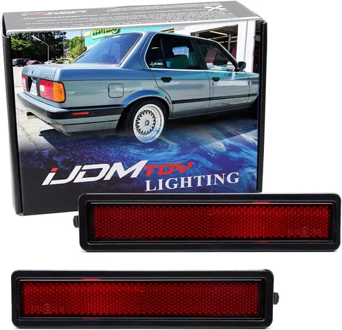 Miniatura 11 de iJDMTOY OE-Spec - Carcasas de lámpara de marcador lateral de parachoques de lente ámbar compatibles con BMW E30 3 E34 5 Series, etc., reemplaza