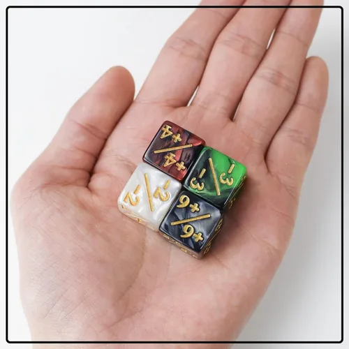 Miniatura 3 de Juego de 48 dados MTG para contadores de fichas, Magic The Gathering Glitter Sparkle Loyalty Cube, Starry Marble D6 compatible con MTG, CCG
