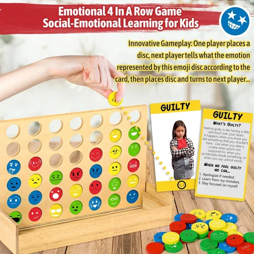 Miniatura 2 de Garybank Actividades de aprendizaje social emocional para niños, juego de conexión de sentimientos con 56 tarjetas de emociones, juguetes de terapia