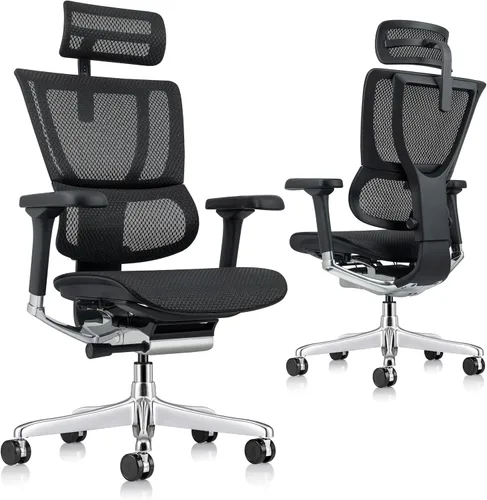 Miniatura 3 de Ergohuman Eurotech ME2ERG-XTREME - Silla de oficina de malla con respaldo alto con control de tensión de inclinación, bloqueo de inclinación, ángulo