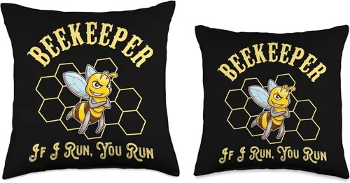 Miniatura 3 de Nature Cute Natural World Bears Forest Zoo Funny Run Humorous Beekeeper Sayings Jokes Throw Pillow, 18x18, Multicolor