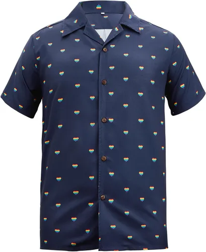 Miniatura 56 de Camisa hawaiana para hombre, con estampado floral, cómoda, con botones, casual, manga corta, ropa de playa para hombre