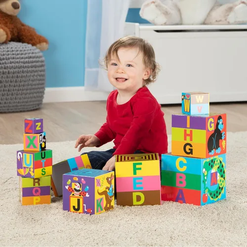 Miniatura 7 de Bloques para montar de Melissa & Doug deluxe, 10 piezas con alfabeto