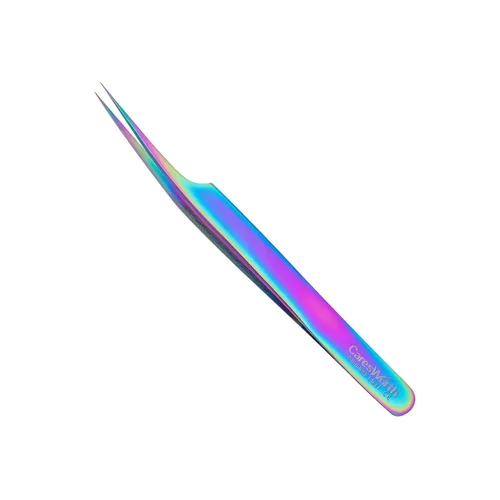 Miniatura 5 de Pinzas de extensión de pestañas de calidad suiza, volumen ruso, titanio, multicolor, J1 (Dolphin)