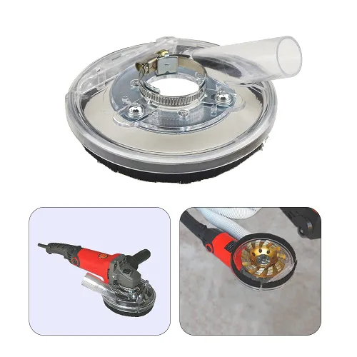 Miniatura 4 de Kit de cubierta antipolvo, cubierta de polvo de molienda en seco, amoladora angular ajustable de 3.937-5.906 in con rueda de copa de diamante