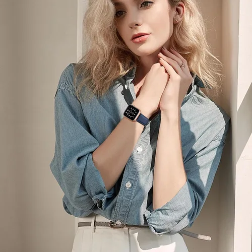 Miniatura 7 de correas compatibles con Apple Watch de 1.49, 1.57, 1.65 y 1.73 pulgadas; correa de repuesto de cuero auténtico compatible con Apple Watch Series 5